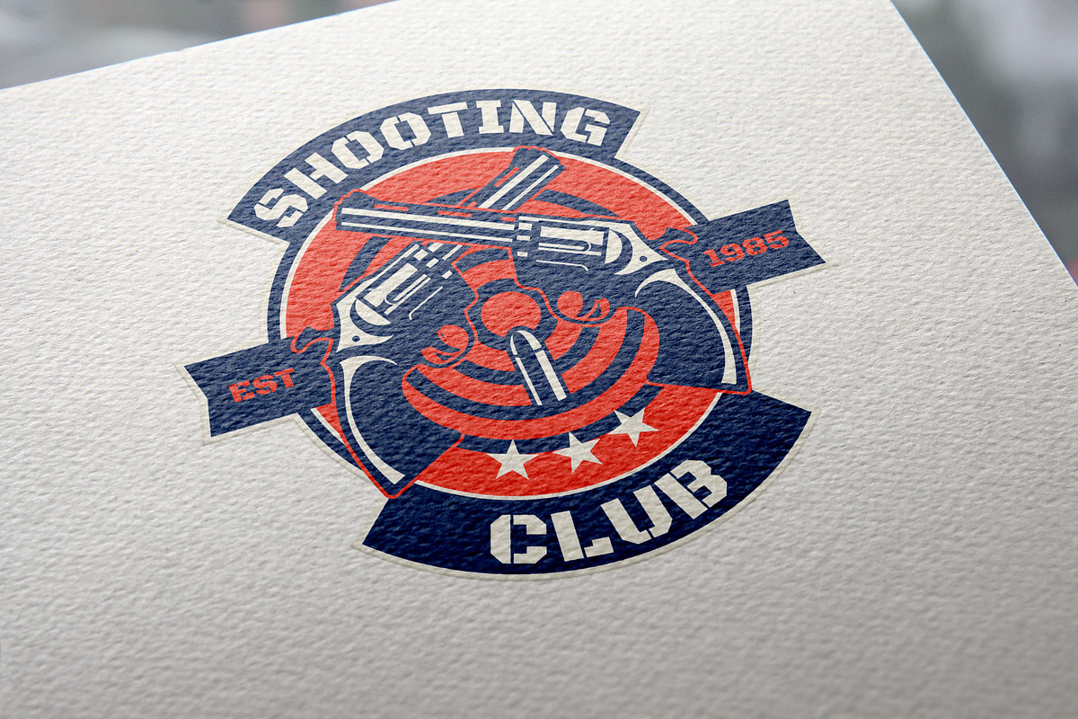 Vector Set of Shooting Club Badges, an Object Graphic by bazzier_graphik (Photo 4 of 5)