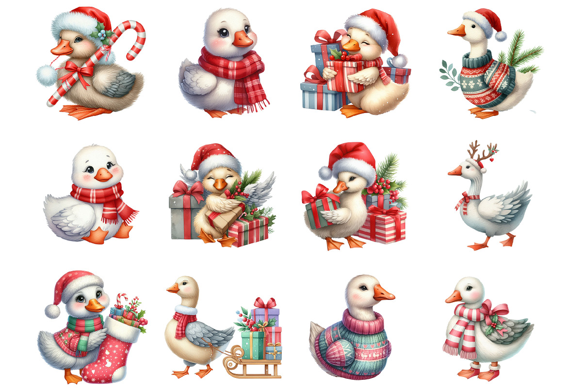 Cute Christmas Goose, an Illustration by Design Market (Photo 3 of 3)