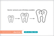 Minimal dentist icons, an Outline Icon by Picture Window (Thumbnail 4 of 5)