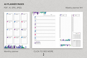 Printable Planner Set With Crystals