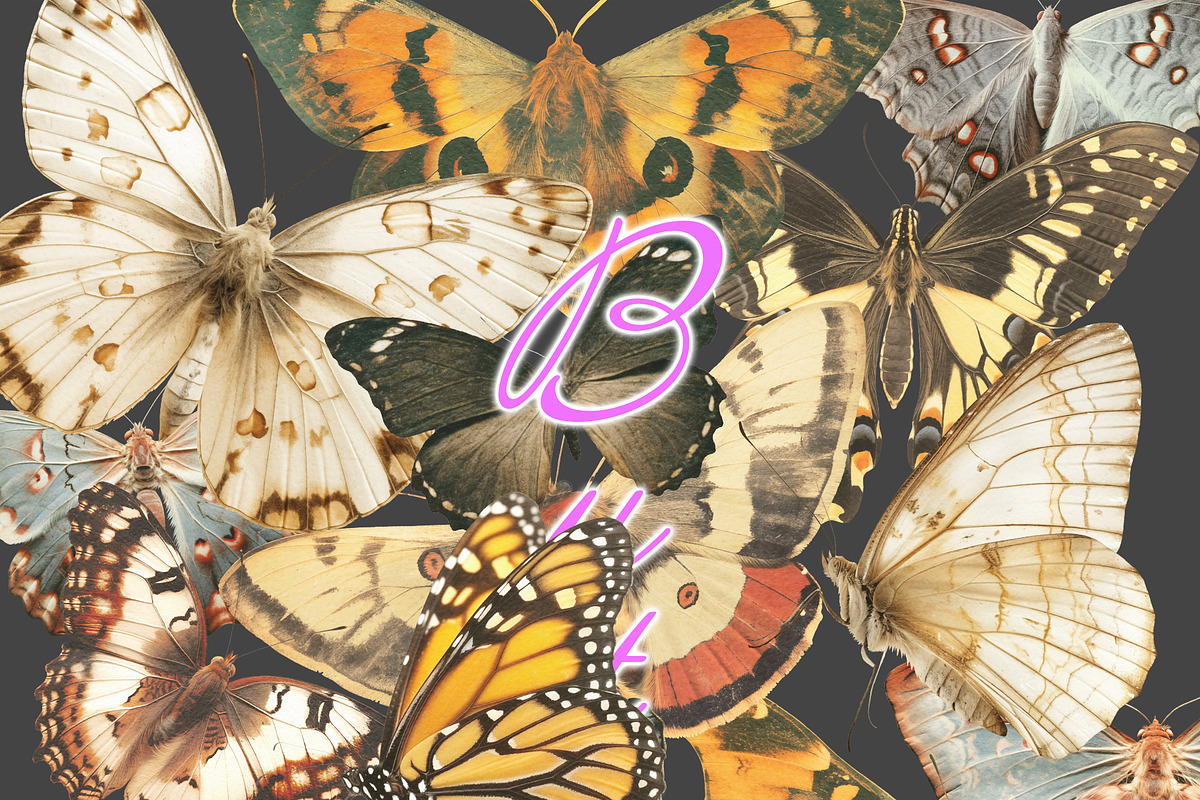 Moth and Butterflies, an Object Graphic by TheCuteShop (Photo 2 of 9)