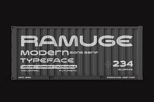 Ramuge Industrial Futuristic Font