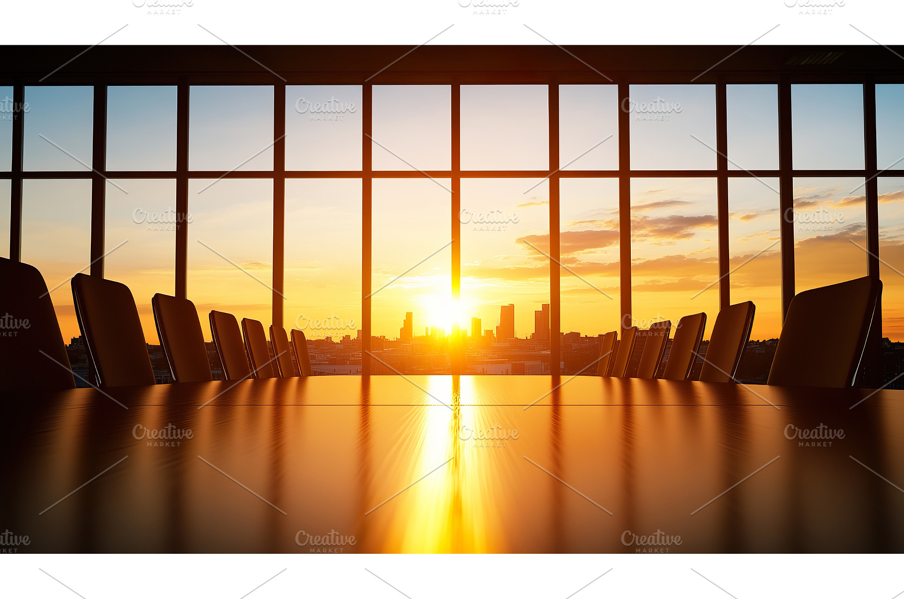 Modern conference room with, an Architecture Photo by Lermont51