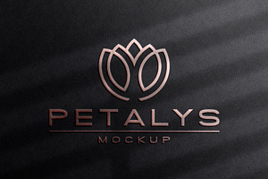 Luxury Rose Gold Logo Mockup