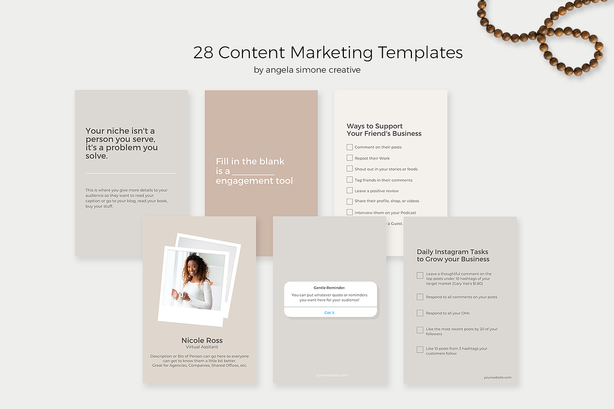 Pinterest Content Marketing Template, a Social Media Template by angela simone creative (Photo 4 of 22)