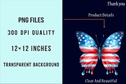 American Flag Butterfly PNG, an Illustration by SinaCreation (Thumbnail 4 of 5)