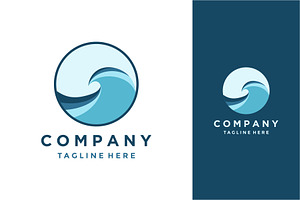 Modern simple ocean wave logo design, a Branding & Logo Template by jundio studio
