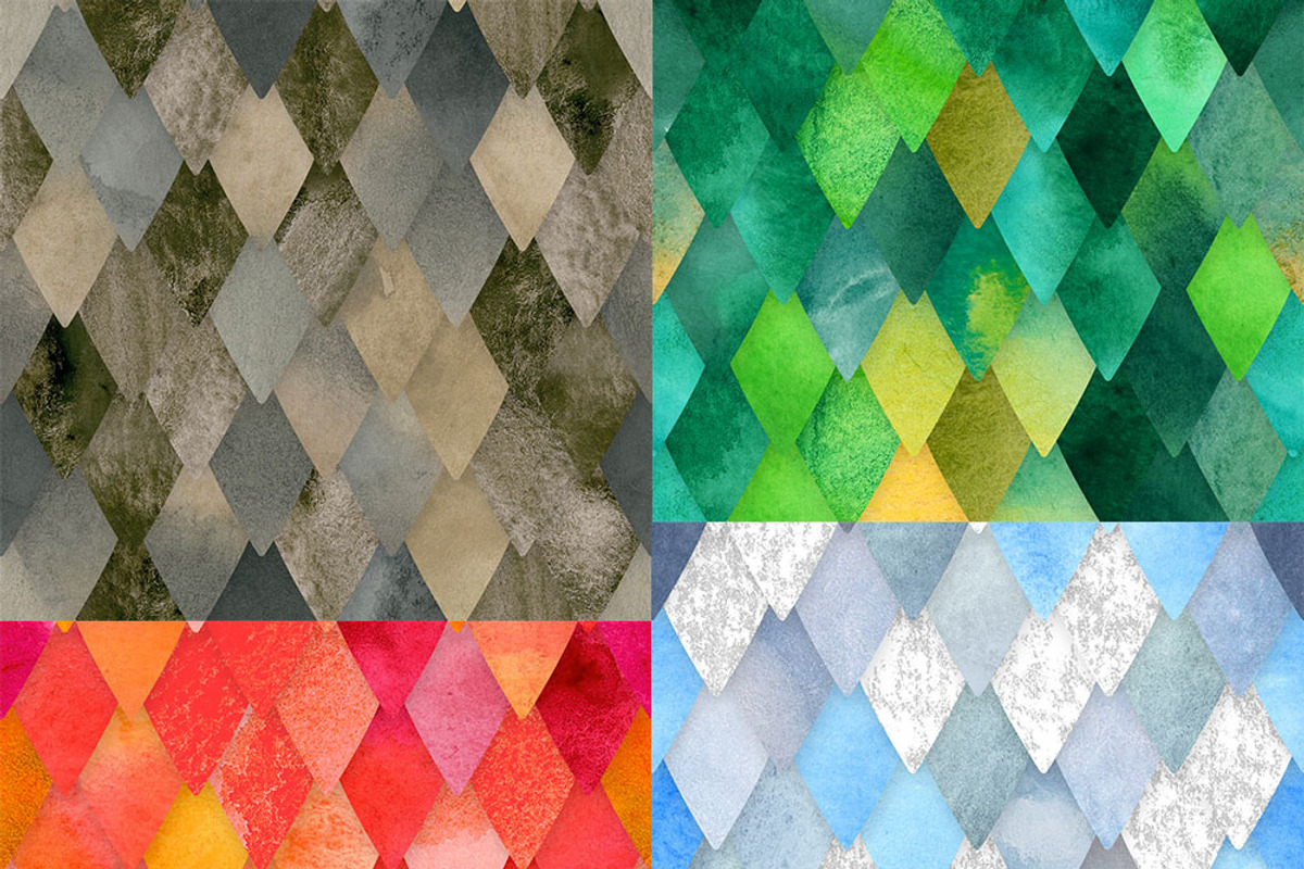 Dragon Scales Seamless Patterns, a Pattern Graphic by MyNatureGraphics (Photo 3 of 4)