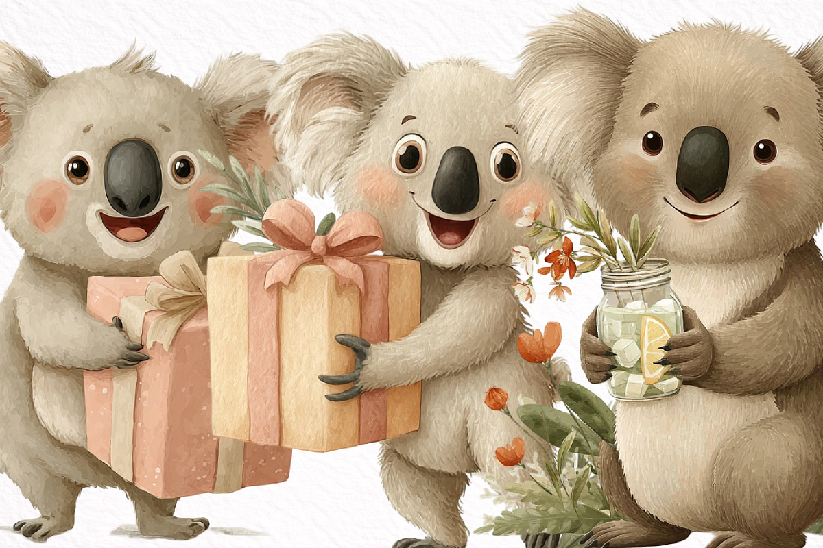 Whimsical Summer Teddy Bear Clipart, an Illustration by DreamArtGraphic (Photo 5 of 8)