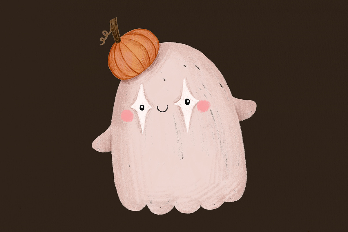 Cute Halloween Ghost Clipart Set, a Seasonal Illustration by the_myro (Photo 6 of 9)