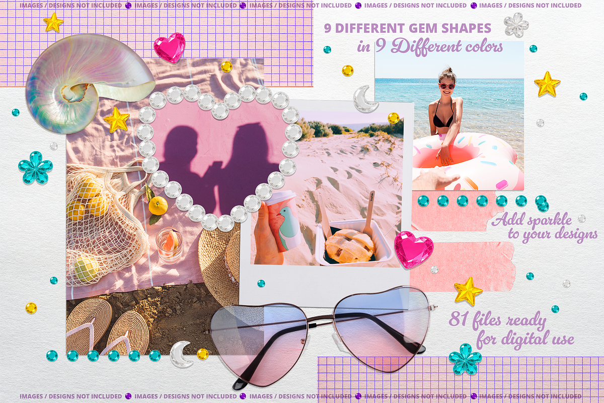 GEM STICKERS DIGITAL RHINESTONE PNGs, an Object Graphic by TheFoodAtlas (Photo 3 of 5)