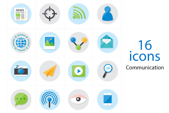 Flat Icons Communication