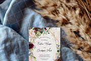 Blue 5x7 Invitation card mockup PSD, an Advertising Mockup by Blush Roses Print (Thumbnail 4 of 9)