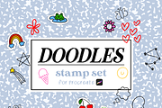 Doodle Stamp Set for Procreate, a Brushes & More by cathconofolio (Thumbnail 2 of 4)