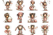Whimsical Easter Fairy Clipart, an Illustration by Designking (Thumbnail 2 of 5)