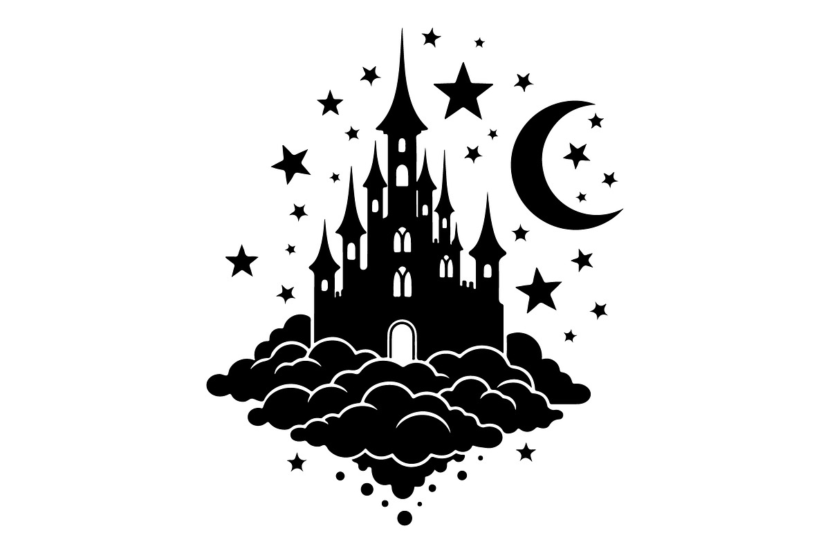 Fantasy Castle Cloud Moon Bundle, an Object Illustration by Gaye Art (Photo 9 of 30)