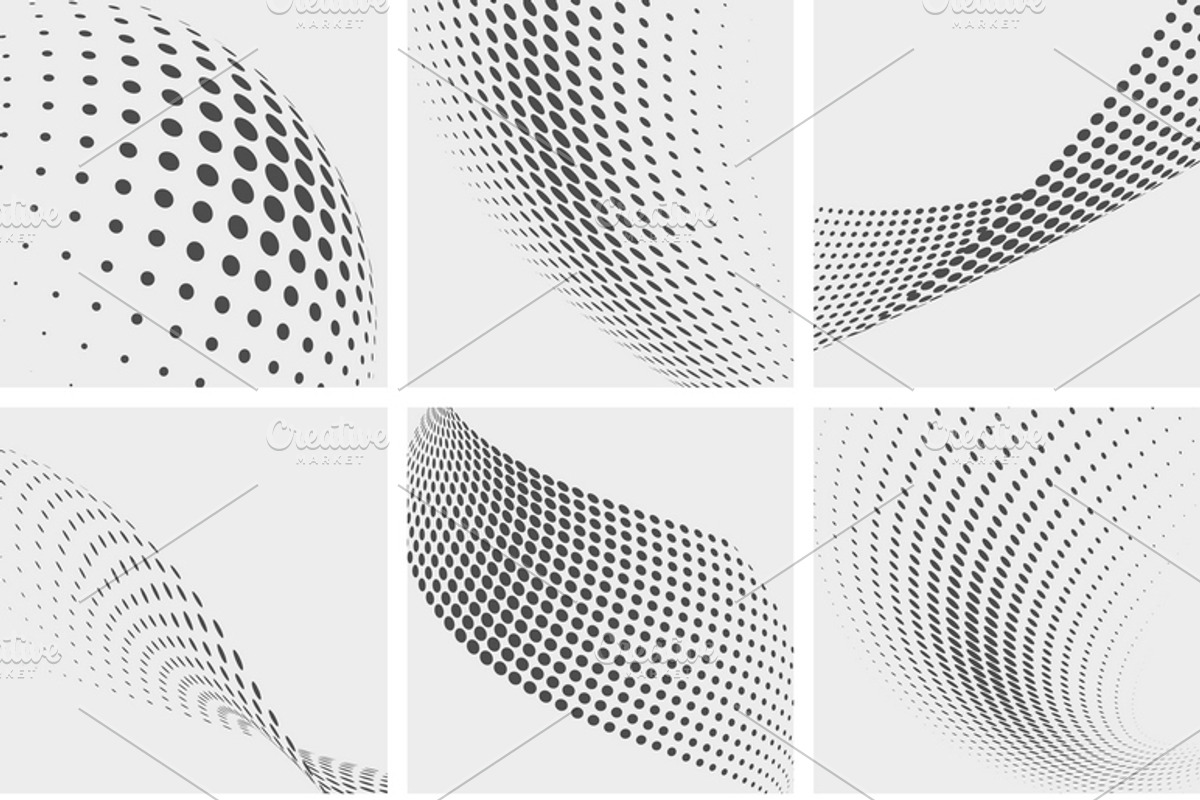Halftone dots abstract backgrounds, a Decorative Illustration by Microvector