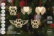 Paw Wings Christmas Tree Decor Pack, a Decorative Illustration by ndasdesign (Thumbnail 1 of 2)
