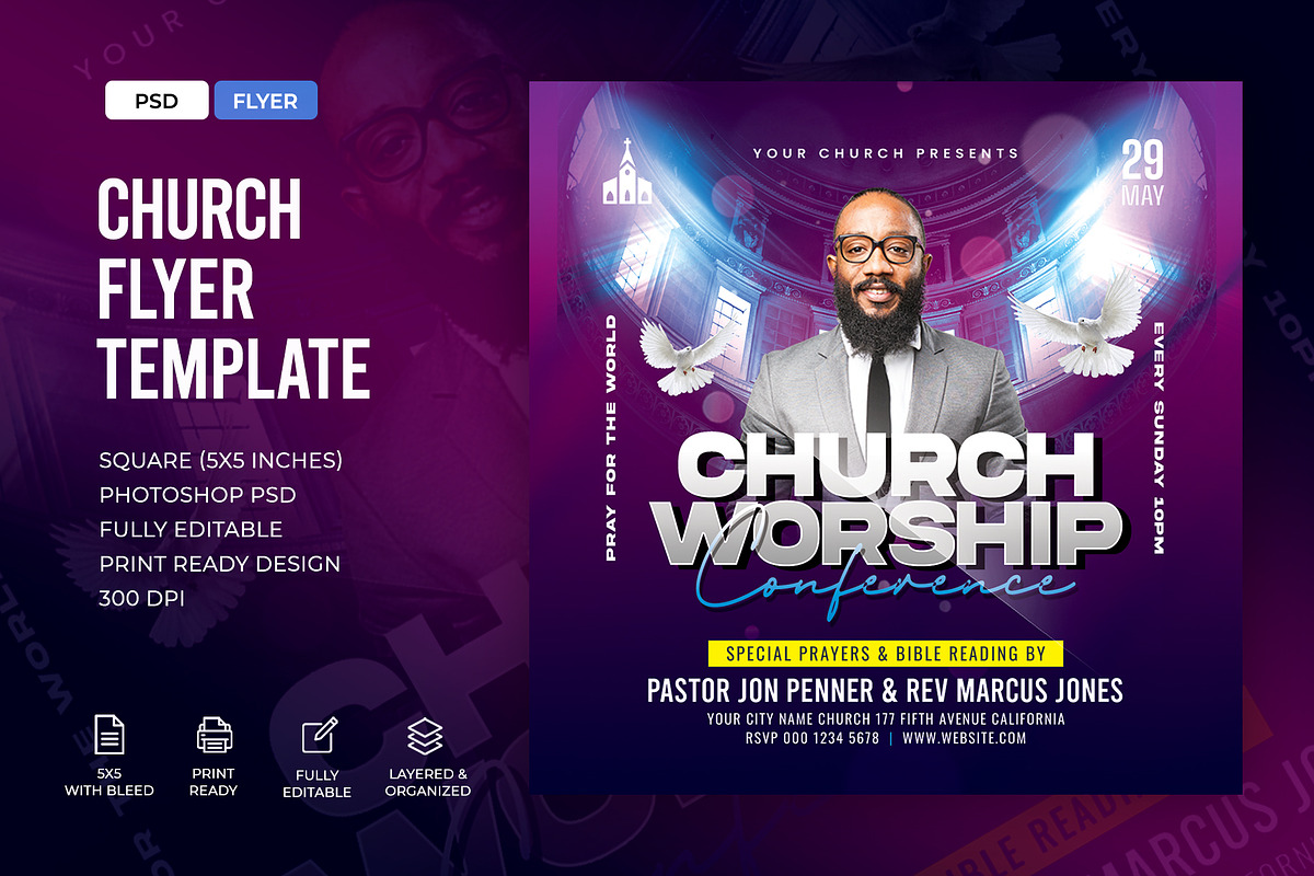 Church Flyer, a Flyer Template by Artonix (Photo 1 of 2)