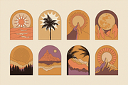 Landscapes - vector design elements, a Background Graphic by venimo (Thumbnail 2 of 7)
