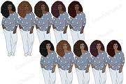 Cozy Season Girls Clipart, a Person Illustration by GlamArtZhanna (Thumbnail 4 of 5)