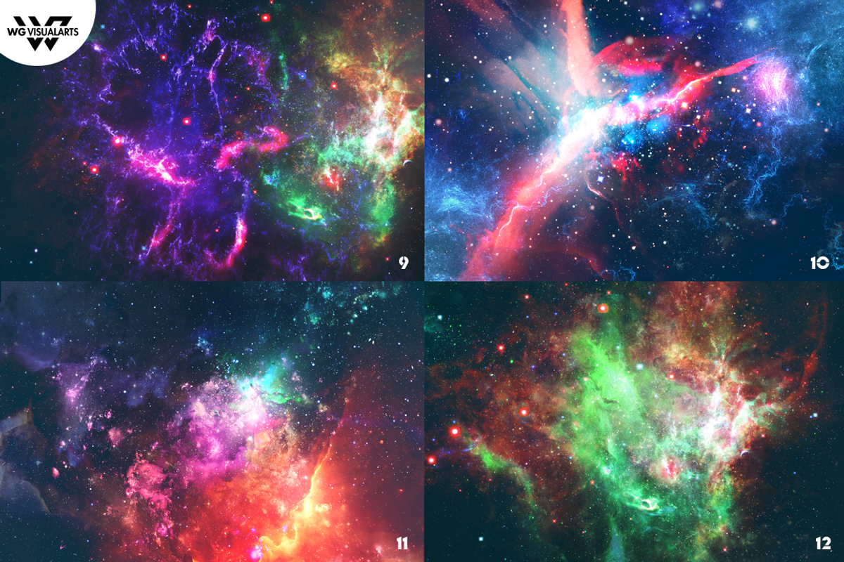 12 SPACE GALAXY Textures + BONUS, a Texture Graphic by WG DESIGN (Photo 4 of 11)