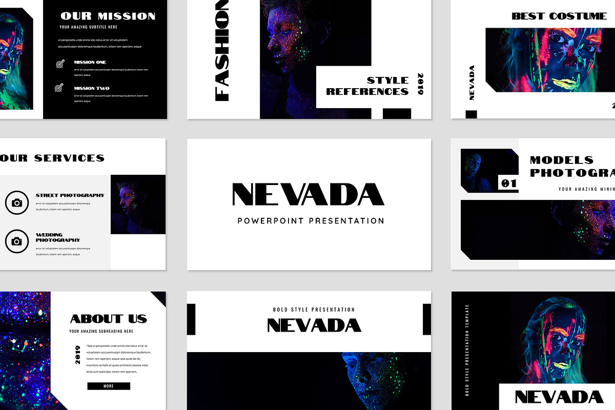 Nevada - Bold Style Powerpoint, a Presentation Template by TMint Creative