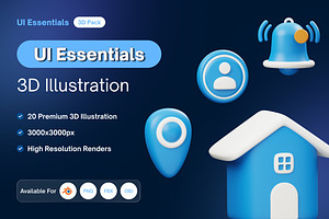 UI Essentials 3D Icon