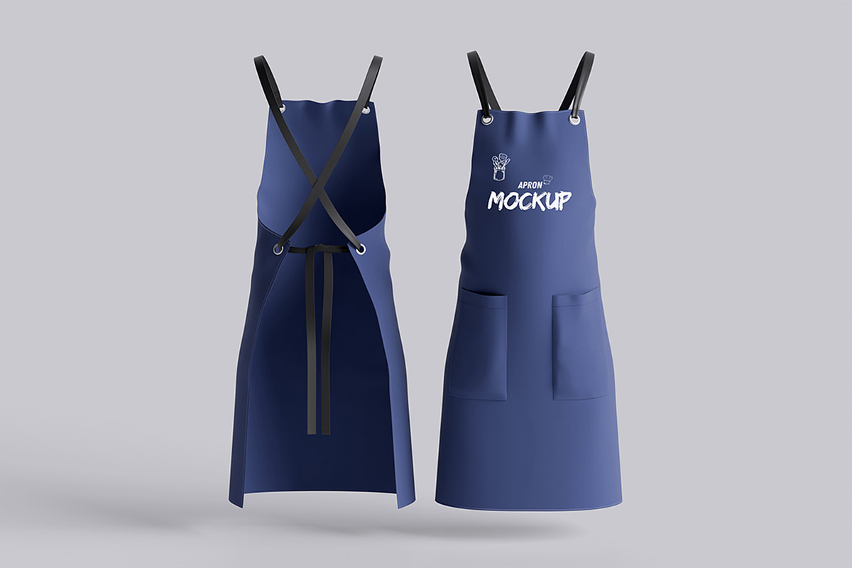 Apron Mockup, a Cups & Container Mockup by HanaSaka_Studio