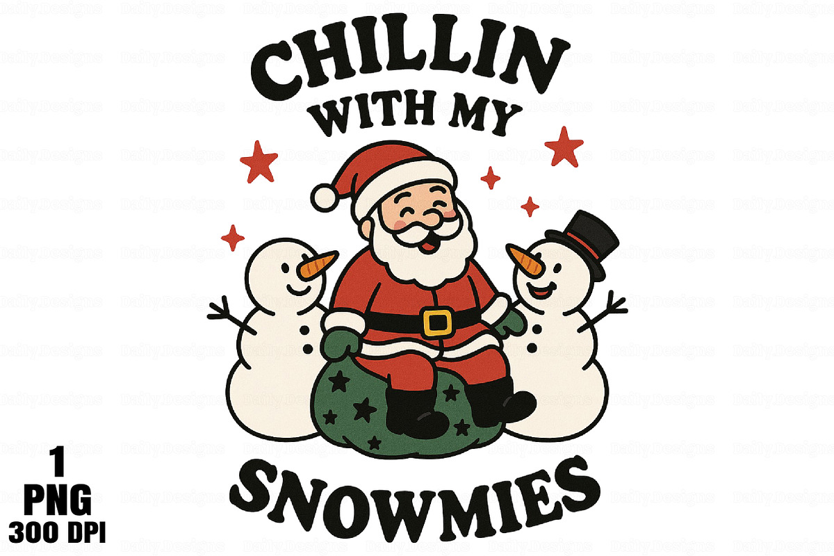 Funny Christmas PNG Cute Santa, an Illustration by Daily.Designs (Photo 1 of 10)
