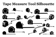 Tape Measure Tool Silhouette Bundle, a Graphic by Designer_Momina (Thumbnail 1 of 10)