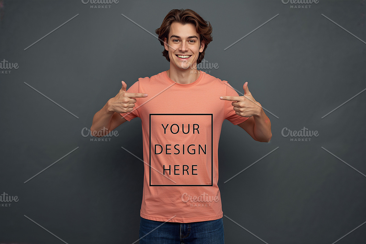 T-Shirt Mockup - Peach Edition, a Shirt Mockup by ForhadGFX (Photo 8 of 12)