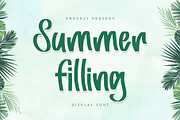 Summer Filling | Display Font, a Handwritten Font by esamaradany (Thumbnail 1 of 7)