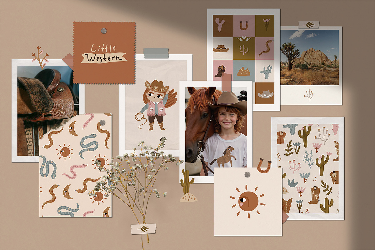 Little Western – clipart and pattern, an Animal Illustration by avdnadi (Photo 5 of 11)