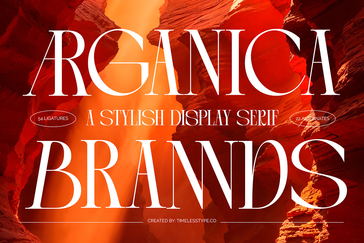 Arganica Stylish Display Serif, a Serif Font by timelesstype.co (Photo 1 of 20)