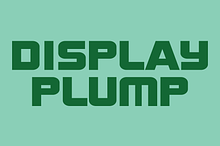 Display Plump Font