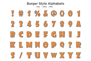 Burger Style Alphabet Typography