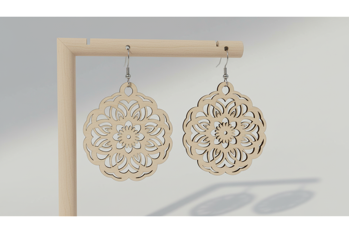 Flower Earrings Vector Set, a Graphic by hafijul (Photo 6 of 11)