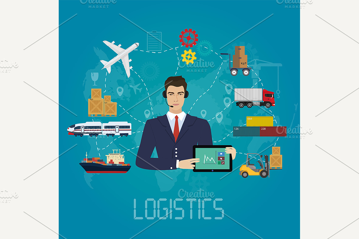 Logistics delivery agent concept., a Graphic by Lemberg Vector (Photo 2 of 2)