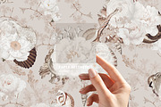 Beige Floral Paper Pack, a Pattern Graphic by paper aesthetic (Thumbnail 8 of 8)