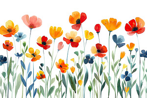 A vibrant watercolor illustration of, a Photo by LOGOCREATIVE