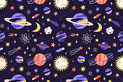 Cosmic childish seamless patterns, a Pattern Graphic by Good Studio (Thumbnail 2 of 8)