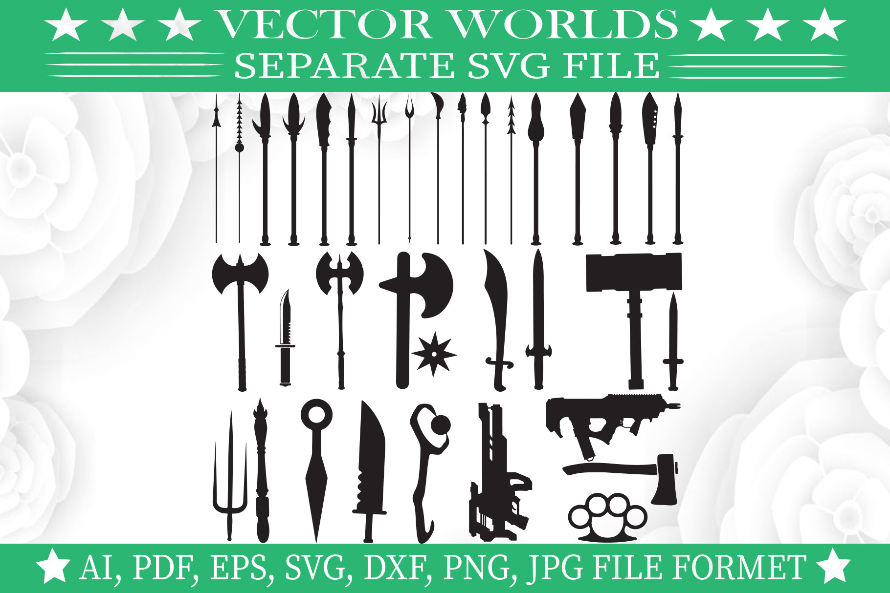 Weapon Svg, Gun, Guns, Pistol Svg, a Pattern Graphic by VectorWorlds