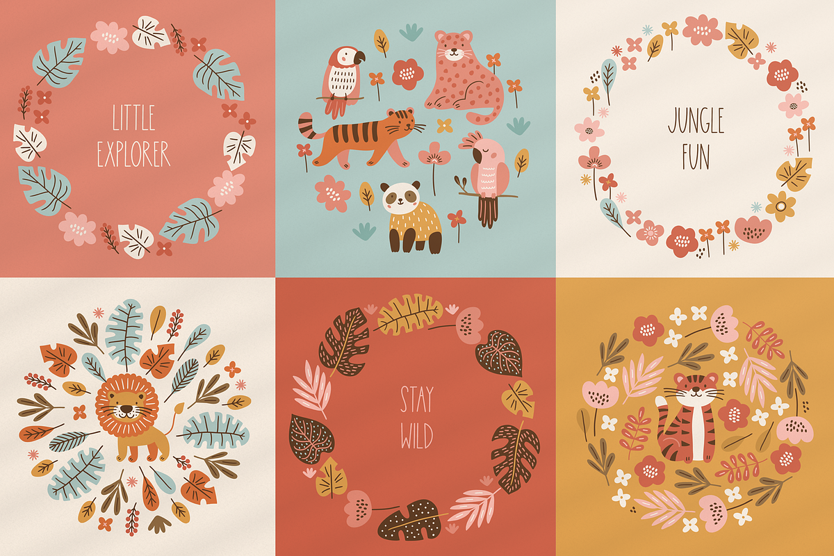 Jungle Friends Kit, an Animal Illustration by miumiu (Photo 11 of 15)