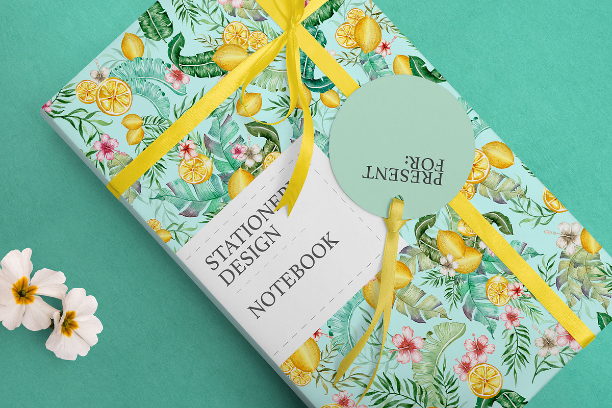 Tropical lemons pattern, a Pattern Graphic by Laura Camoe (Photo 5 of 6)