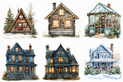 Christmas Home Clipart Bundle, an Illustration by Craft Nest (Thumbnail 3 of 6)