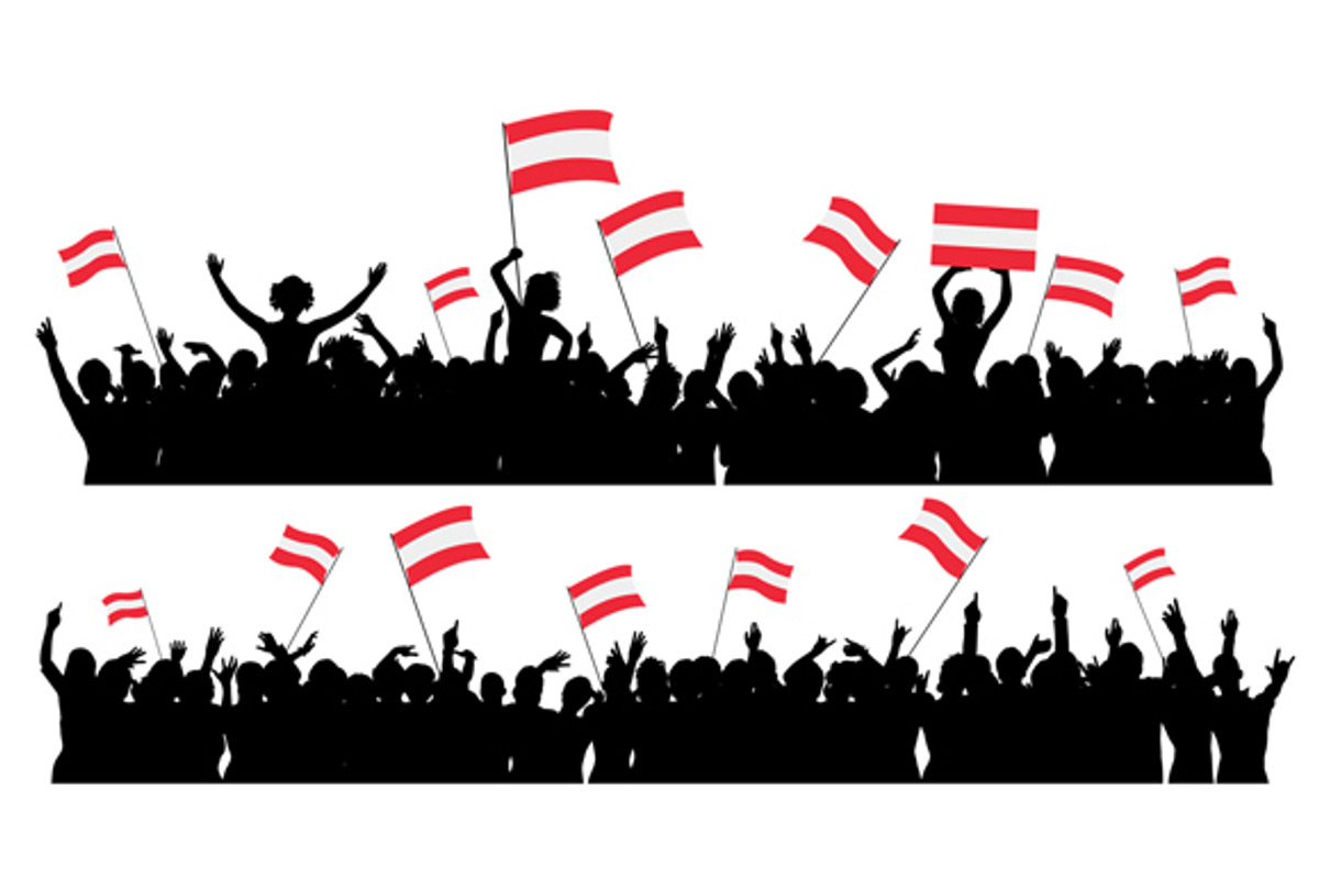 Cheering Crowd Austria, a Person Illustration by Albert Does Stuff (Photo 3 of 3)