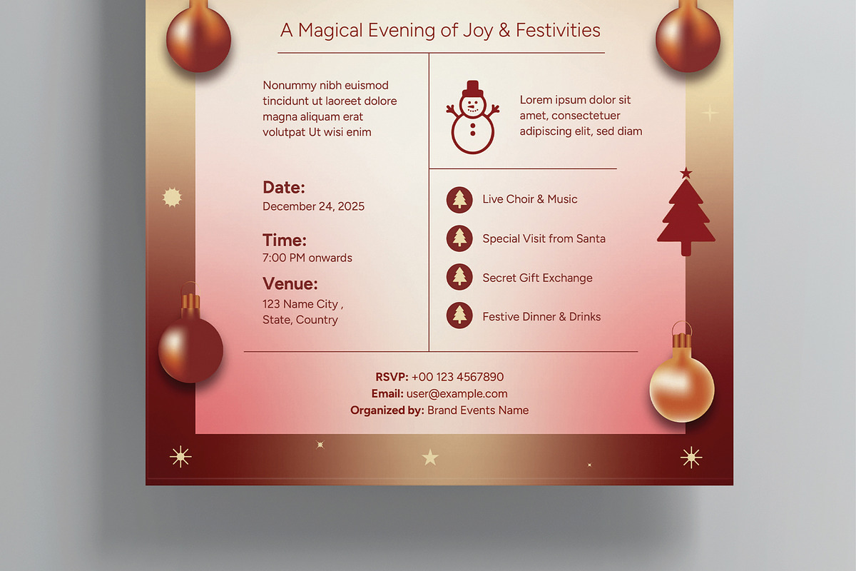 Christmas Flyer Template, a Flyer Template by MightyDesign (Photo 3 of 8)