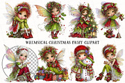 Whimsical Christmas Fairy Clipart, an Illustration by OK Design (Thumbnail 2 of 6)