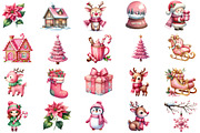 Pink Sweet Cute Christmas Clipart, an Illustration by Designworld (Thumbnail 4 of 6)